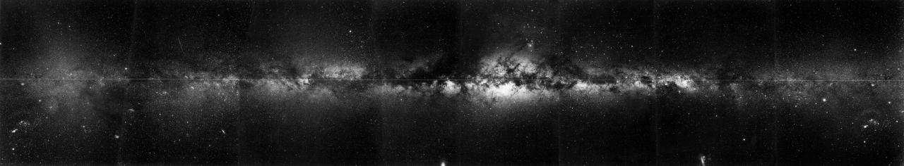 Vía Láctea en blanco y negro