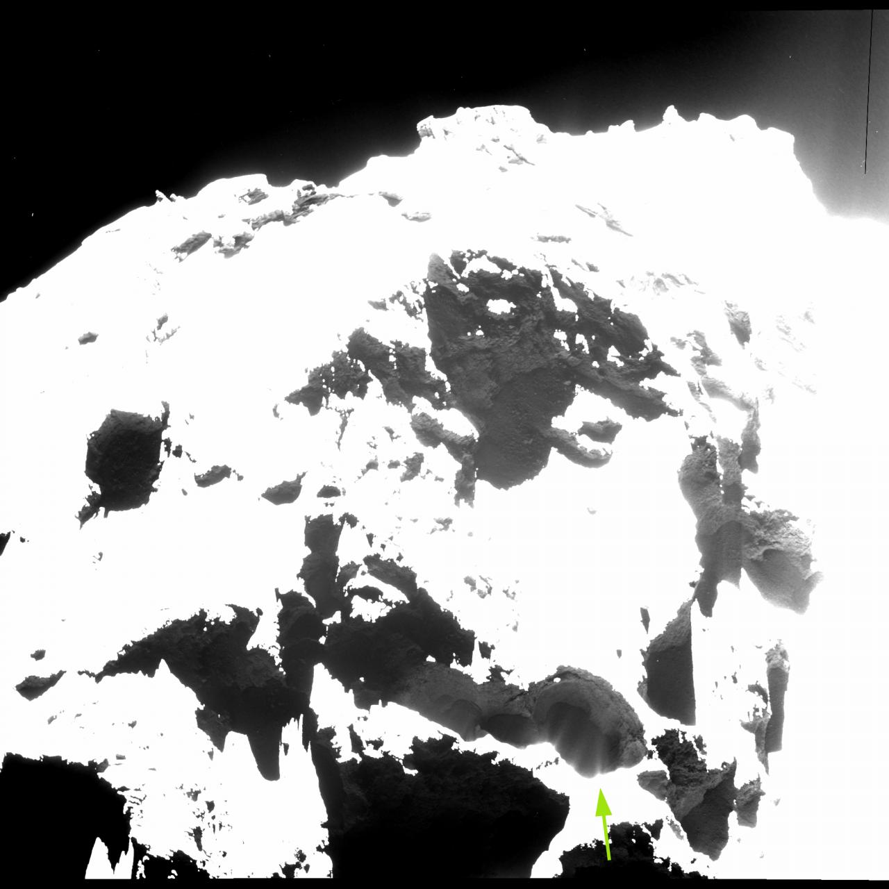 Actividad en el núcleo del cometa 67P