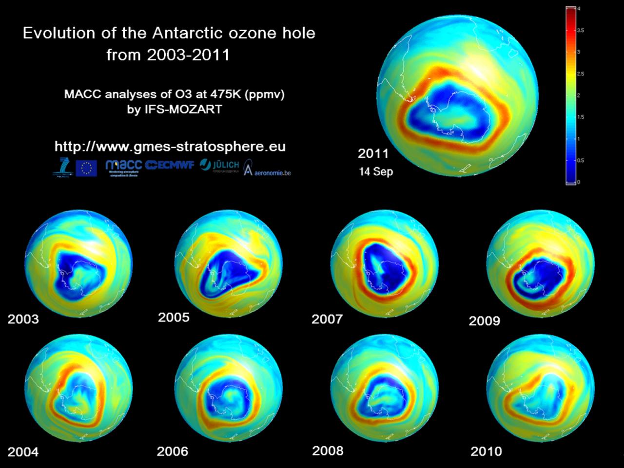 Imagen de satélite de la Antártida