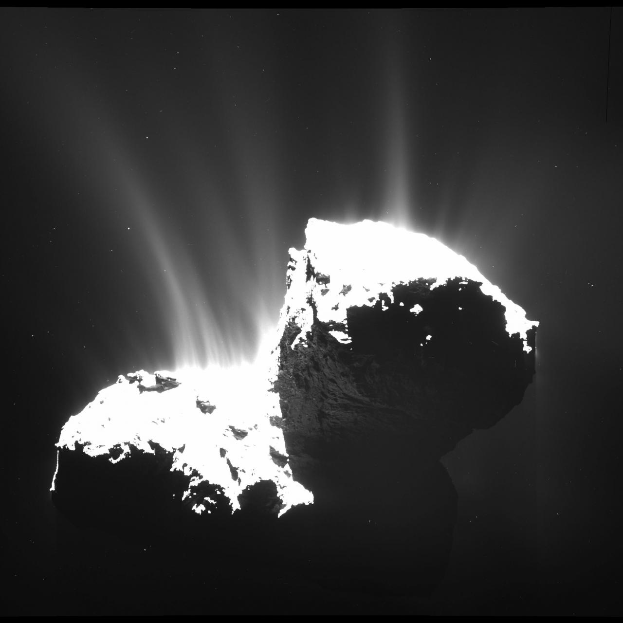 Actividad del cometa 67P el 22 de noviembre de 2014