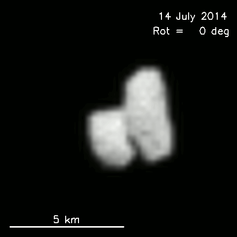Shape comet 67P in low resolution image sequence
