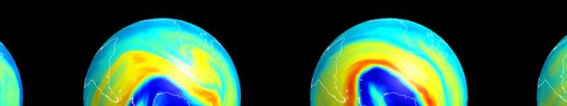 Imagen de satélite de la región antártica