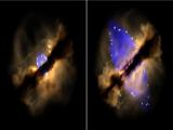 Emergence of a stellar jet in real-time