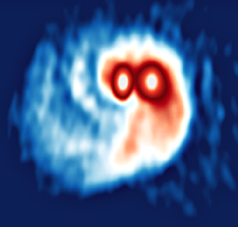 ALMA observations of dust in the disks around SVS13.  Credit: Ana Karla Díaz-Rodríguez and Guillem Anglada.